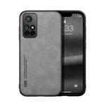 For Xiaomi Redmi Note 11 5G Skin Feel Magnetic Leather Back Phone Case(Light Grey)