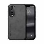 For Honor 70 Skin Feel Magnetic Leather Back Phone Case(Dark Grey)