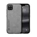 For Samsung Galaxy A22 5G Skin Feel Magnetic Leather Back Phone Case(Light Grey)