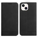 For iPhone 14 Strong Magnetic Leather Case (Black)