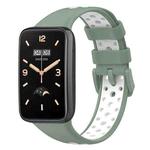 For Xiaomi Mi Band 7 Pro Breathable Sports TPU Watch Band(Green+White)