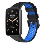 For Xiaomi Mi Band 7 Pro Breathable Sports TPU Watch Band(Black+Blue)