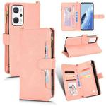 For OPPO Reno7 A JP Version Litchi Texture Zipper Leather Phone Case(Pink)