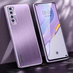 For Huawei nova 7 5G Brushed Texture Shockproof Phone Case(Light Purple)