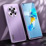For Huawei Mate 40 Brushed Texture Shockproof Phone Case(Light Purple)