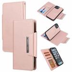 For iPhone 14 Plus Separable Magnetic Leather Case (Pink)