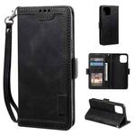 For iPhone 14 Pro Max Retro Splicing Leather Phone Case (Black)