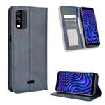 For BLU C5 Max 2022 Magnetic Buckle Retro Texture Leather Phone Case(Blue)