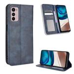 For Motorola Moto G42 Magnetic Buckle Retro Texture Leather Phone Case(Blue)