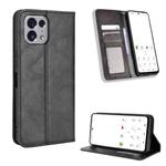 For TONE E22 Magnetic Buckle Retro Texture Leather Phone Case(Black)