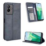 For vivo T2X 5G Magnetic Buckle Retro Texture Leather Phone Case(Blue)