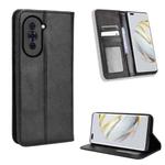 For Huawei nova 10 Magnetic Buckle Retro Texture Leather Phone Case(Black)