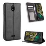 For Nokia C100 Magnetic Buckle Retro Texture Leather Phone Case(Black)