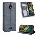 For Nokia C100 Magnetic Buckle Retro Texture Leather Phone Case(Blue)