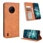 For Nokia C200 Magnetic Buckle Retro Texture Leather Phone Case(Brown)