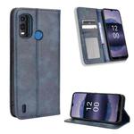 For Nokia G11 Plus Magnetic Buckle Retro Texture Leather Phone Case(Blue)