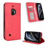 For Oukitel WP12 / WP12 Pro Magnetic Buckle Retro Texture Leather Phone Case(Red)