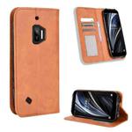 For Oukitel WP12 / WP12 Pro Magnetic Buckle Retro Texture Leather Phone Case(Brown)