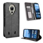 For Oukitel WP16 Magnetic Buckle Retro Texture Leather Phone Case(Black)