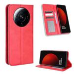 For Xiaomi 12S Ultra Magnetic Buckle Retro Texture Leather Phone Case(Red)