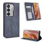For ZTE Axon 40 Ultra Magnetic Buckle Retro Texture Leather Phone Case(Blue)