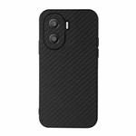 For Honor X40i Accurate Hole Carbon Fiber Texture PU Phone Case(Black)