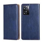 For OPPO A57 4G 2022 Gloss Oil Solid Color Magnetic Flip Leather Phone Case(Blue)
