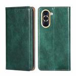 For Huawei nova 10 Gloss Oil Solid Color Magnetic Flip Leather Phone Case(Green)