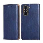 For Huawei nova 10 Pro Gloss Oil Solid Color Magnetic Flip Leather Phone Case(Blue)