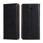For Nokia C100 Gloss Oil Solid Color Magnetic Flip Leather Phone Case(Black)