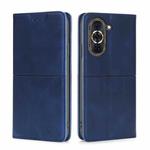 For Huawei Nova 10 Pro Cow Texture Magnetic Horizontal Flip Leather Phone Case(Blue)