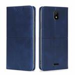 For Nokia C100 Cow Texture Magnetic Horizontal Flip Leather Phone Case(Blue)