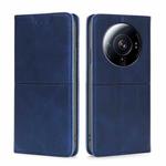 For Xiaomi 12S Ultra Cow Texture Magnetic Horizontal Flip Leather Phone Case(Blue)