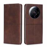 For Xiaomi 12S Ultra Cow Texture Magnetic Horizontal Flip Leather Phone Case(Dark Brown)