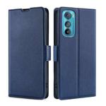 For Motorola Edge 30 Ultra-thin Voltage Side Buckle Horizontal Flip Leather Phone Case(Blue)