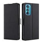 For Motorola Edge 30 Ultra-thin Voltage Side Buckle Horizontal Flip Leather Phone Case(Black)