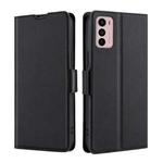 For Motorola Moto G42 4G Ultra-thin Voltage Side Buckle Horizontal Flip Leather Phone Case(Black)