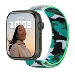 Nylon Loop Watch Band For  Apple Watch Ultra 49mm / Series 8&7 45mm / SE 2&6&SE&5&4 44mm / 3&2&1 42mm(Dark Green Camouflage)