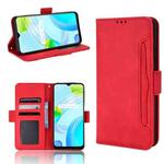 For Realme C30 4G Skin Feel Calf Texture Card Slots Leather Phone Case(Red)