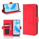 For Realme V20 5G Skin Feel Calf Texture Card Slots Leather Phone Case(Red)