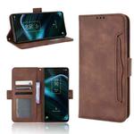 For TCL Stylus 5G Skin Feel Calf Texture Card Slots Leather Phone Case(Brown)