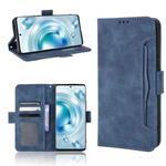 For vivo X80 5G Skin Feel Calf Texture Card Slots Leather Phone Case(Blue)