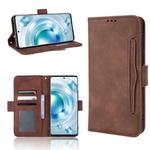 For vivo X80 5G Skin Feel Calf Texture Card Slots Leather Phone Case(Brown)
