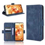 For vivo X80 Pro 5G Skin Feel Calf Texture Card Slots Leather Phone Case(Blue)