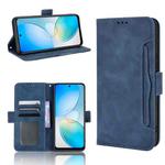 For Infinix Hot 12 Skin Feel Calf Texture Card Slots Leather Phone Case(Blue)