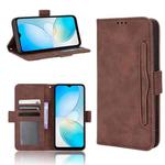 For Infinix Hot 12i Skin Feel Calf Texture Card Slots Leather Phone Case(Brown)