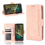 For Nokia C100 Skin Feel Calf Texture Card Slots Leather Phone Case(Pink)