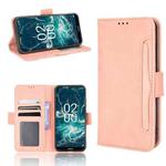 For Nokia C200 Skin Feel Calf Texture Card Slots Leather Phone Case(Pink)