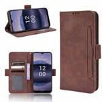 For Nokia G11 Plus Skin Feel Calf Texture Card Slots Leather Phone Case(Brown)