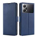 For OPPO K10 Pro 5G Ultra-thin Voltage Side Buckle Horizontal Flip Leather Phone Case(Blue)